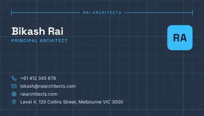 Blueprint business card template