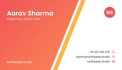 Diagonal Duo business card template