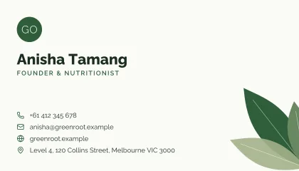 Eco Leaf business card template