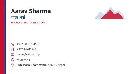 Himalaya (Nepali) business card template