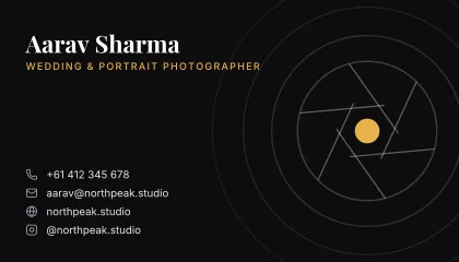 Lens business card template