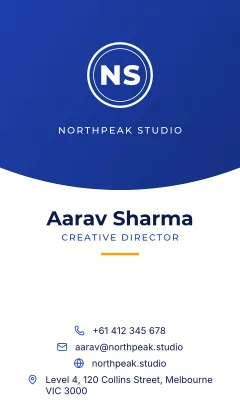 Tall Modern business card template