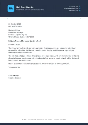 Blueprint Band letterhead template