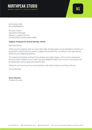 Bold Header letterhead template