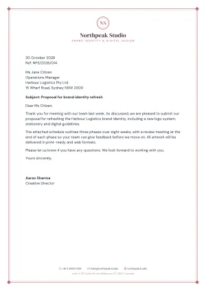 Elegant Frame letterhead template