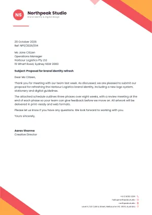 Geometric Corners letterhead template