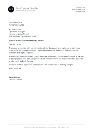 Minimal Line letterhead template