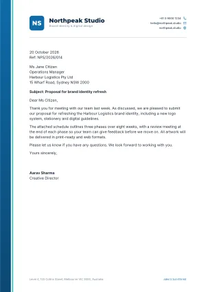 Side Stripe letterhead template