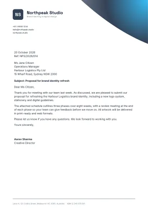 Tech Gradient letterhead template